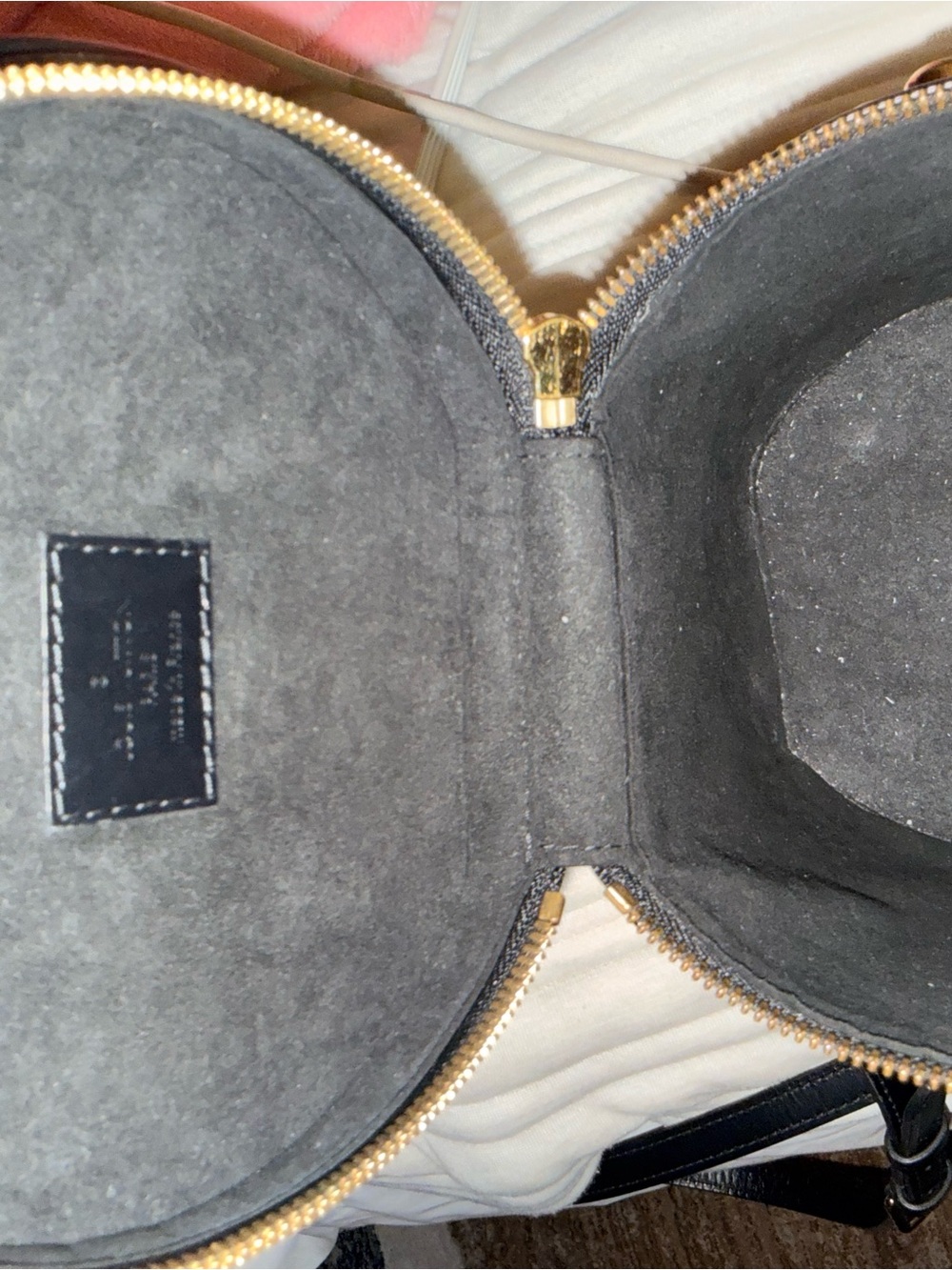 Louis Vuitton Tan Monogram Canvas Mini Vanity Bag with Black Trim - Picture 8 of 8